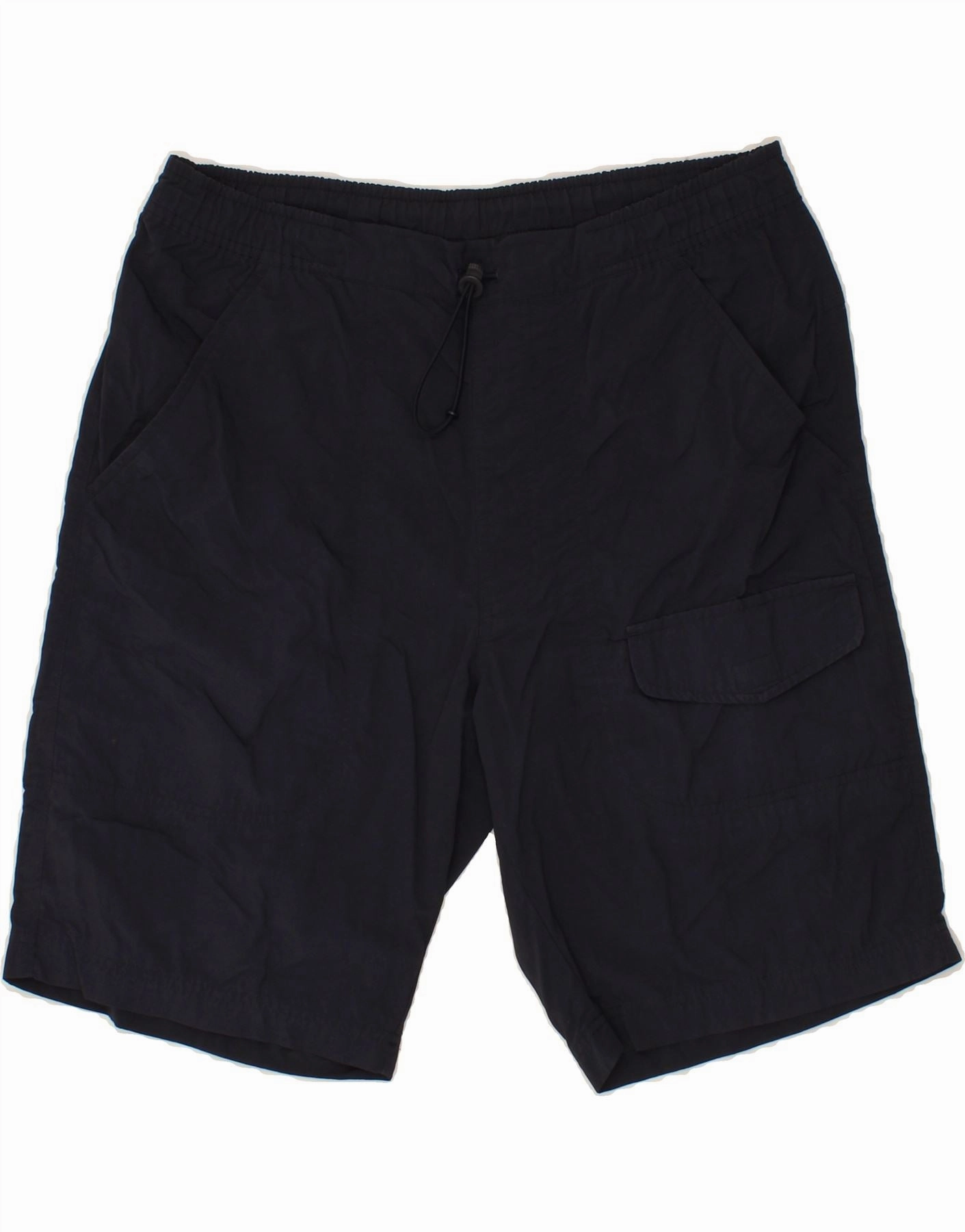 REEBOK Mens Cargo Shorts XS W27  Navy Blue Nylon All Day Wear Fit Quick Layer