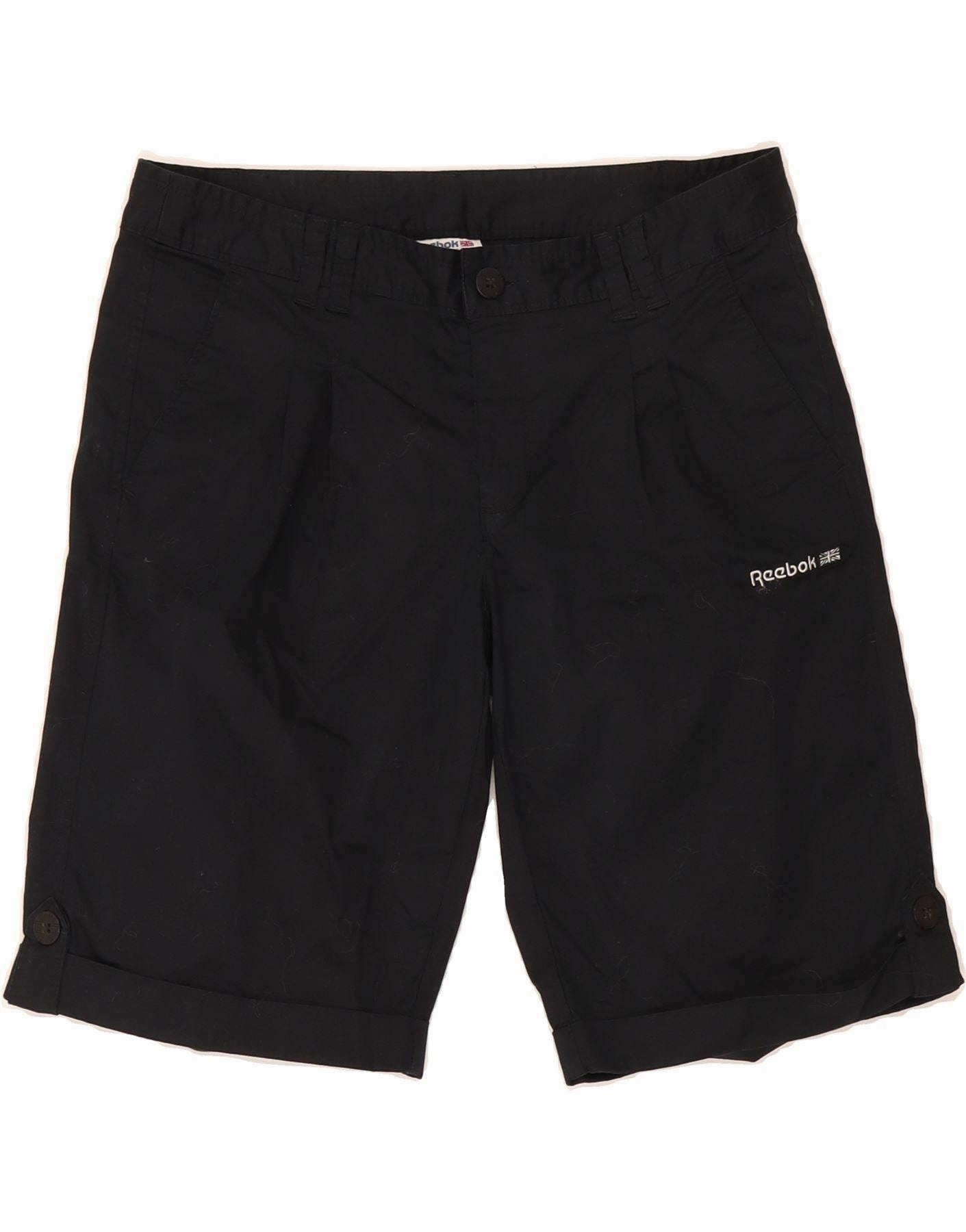 REEBOK Mens Chino Shorts Medium W30  Black Cotton Stretchable Material