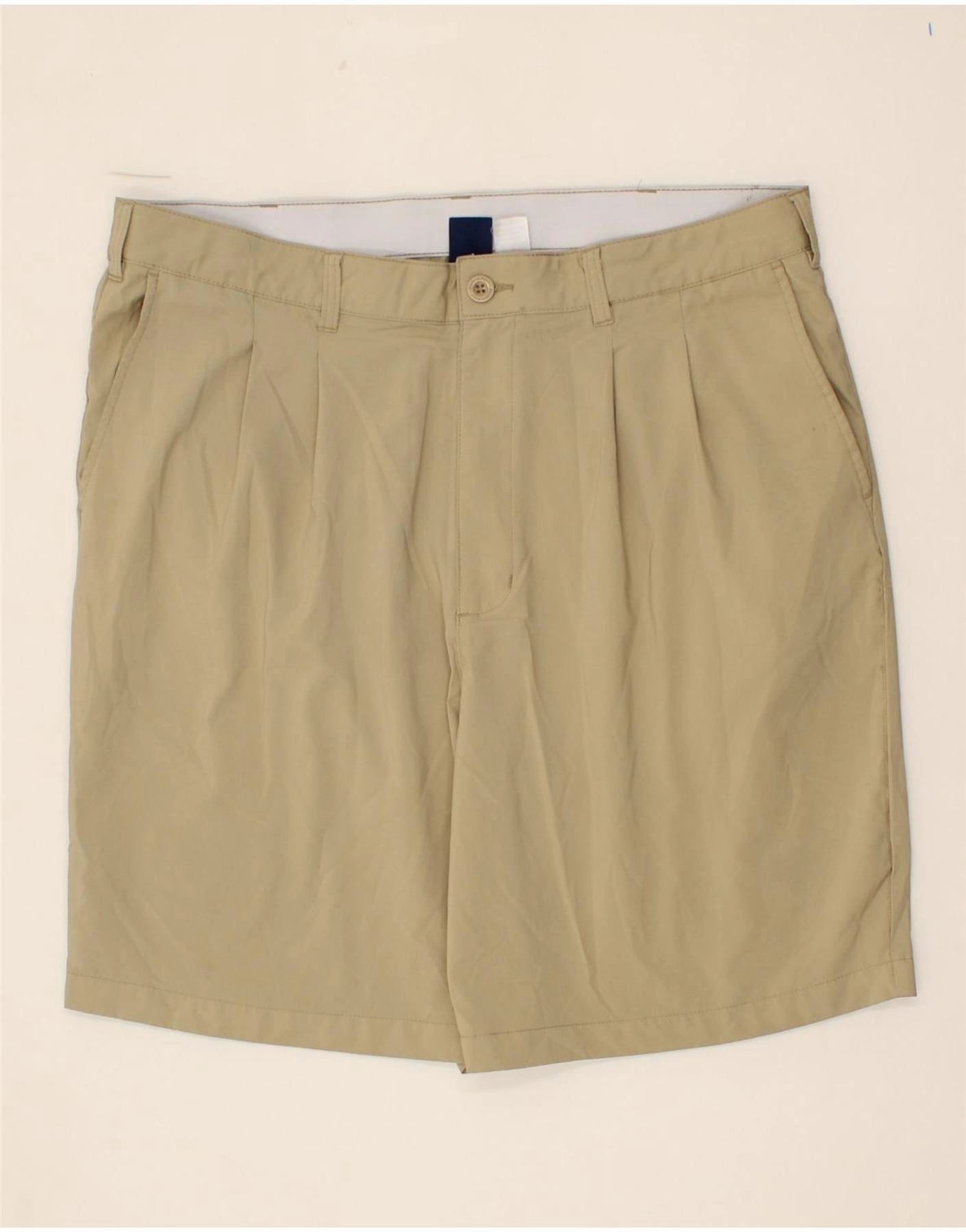 REEBOK Mens Pegged Chino Shorts W40 XL Beige Polyester Outdoor Vibe