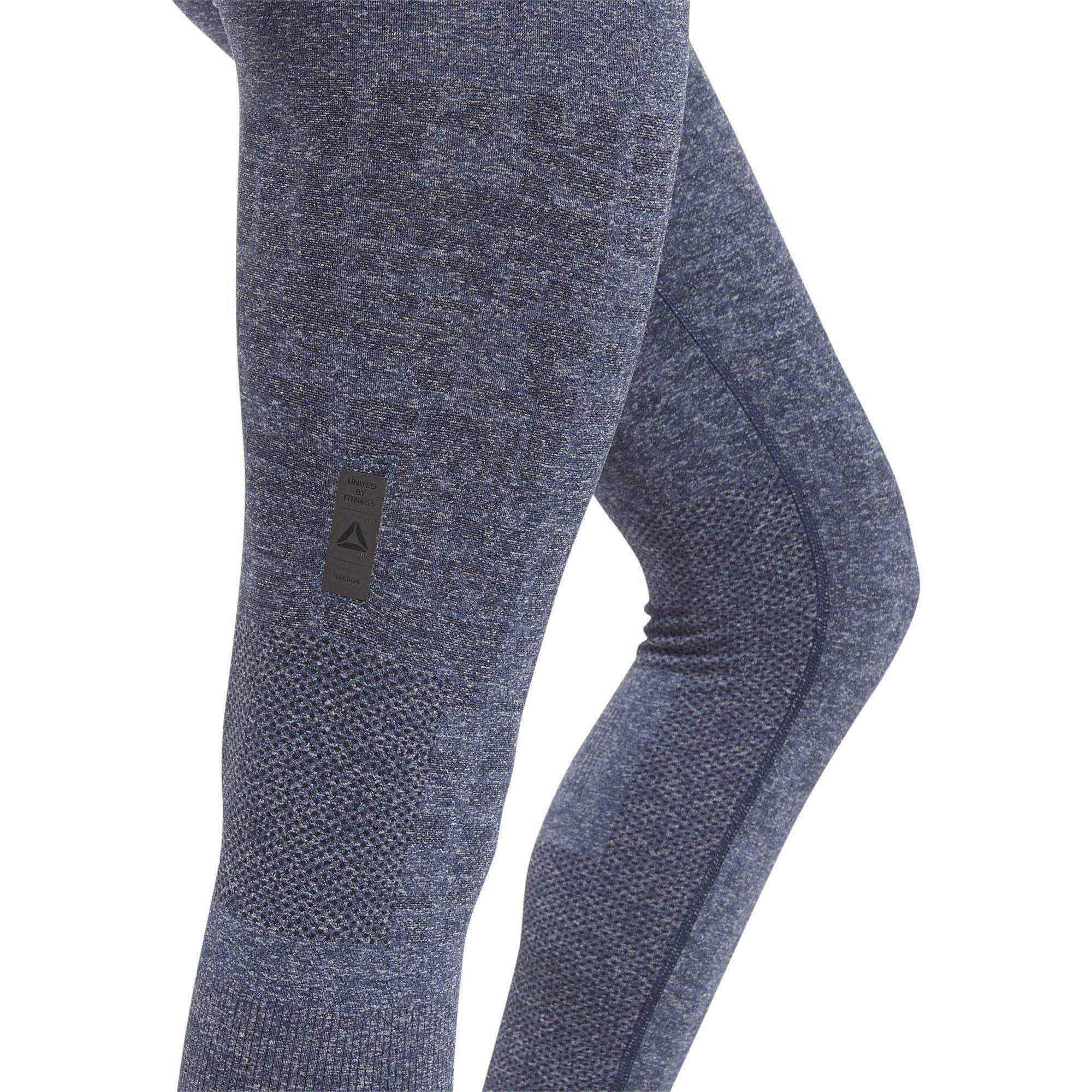 Reebok United By Fitness MYOKNIT Seamless Womens 7/8 Training Tights - Navy Casual Chic