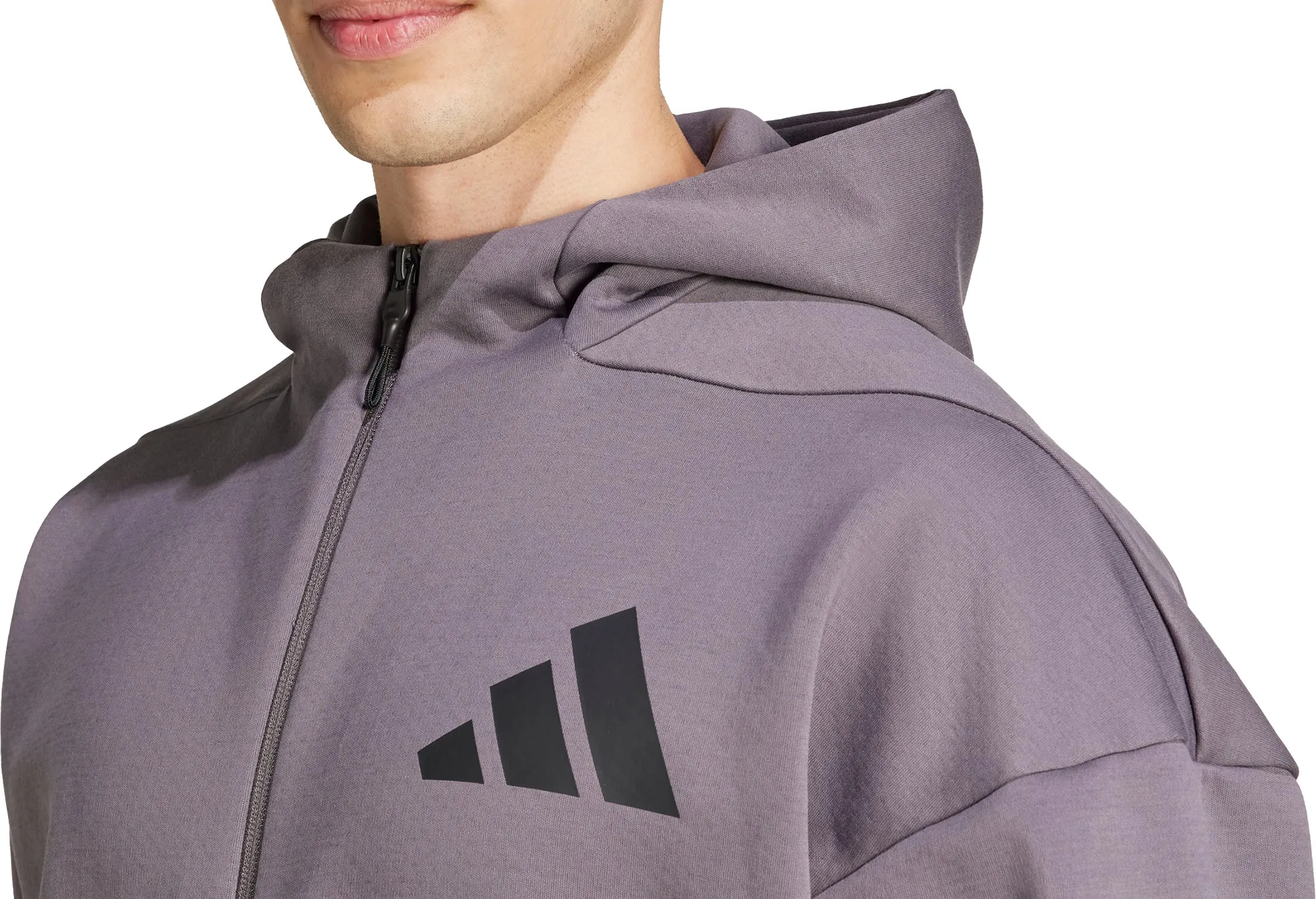adidas Z.N.E Mens Training Track Jacket - Grey Brown Zippered Closure