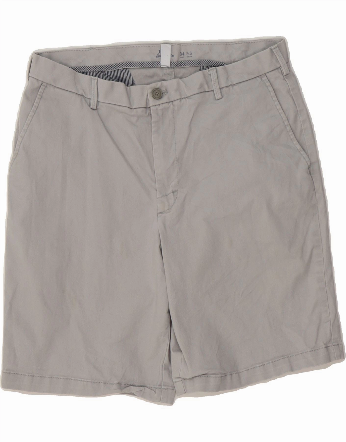 Light Fit Wear IZOD Mens Chino Shorts W34 Large  Grey Cotton