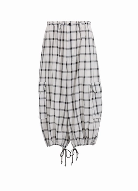 Comfort Flex Low Rise Fit COTTON CUPRO PLAID PANTS