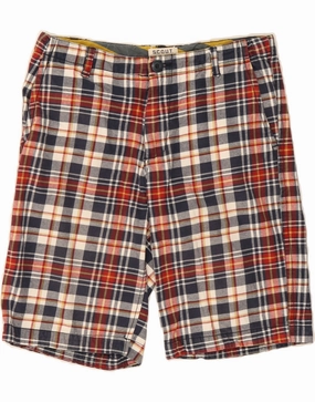 SCOUT Mens Chino Shorts Medium W30  Multicoloured Check Cotton Abrasion Resistant Surface