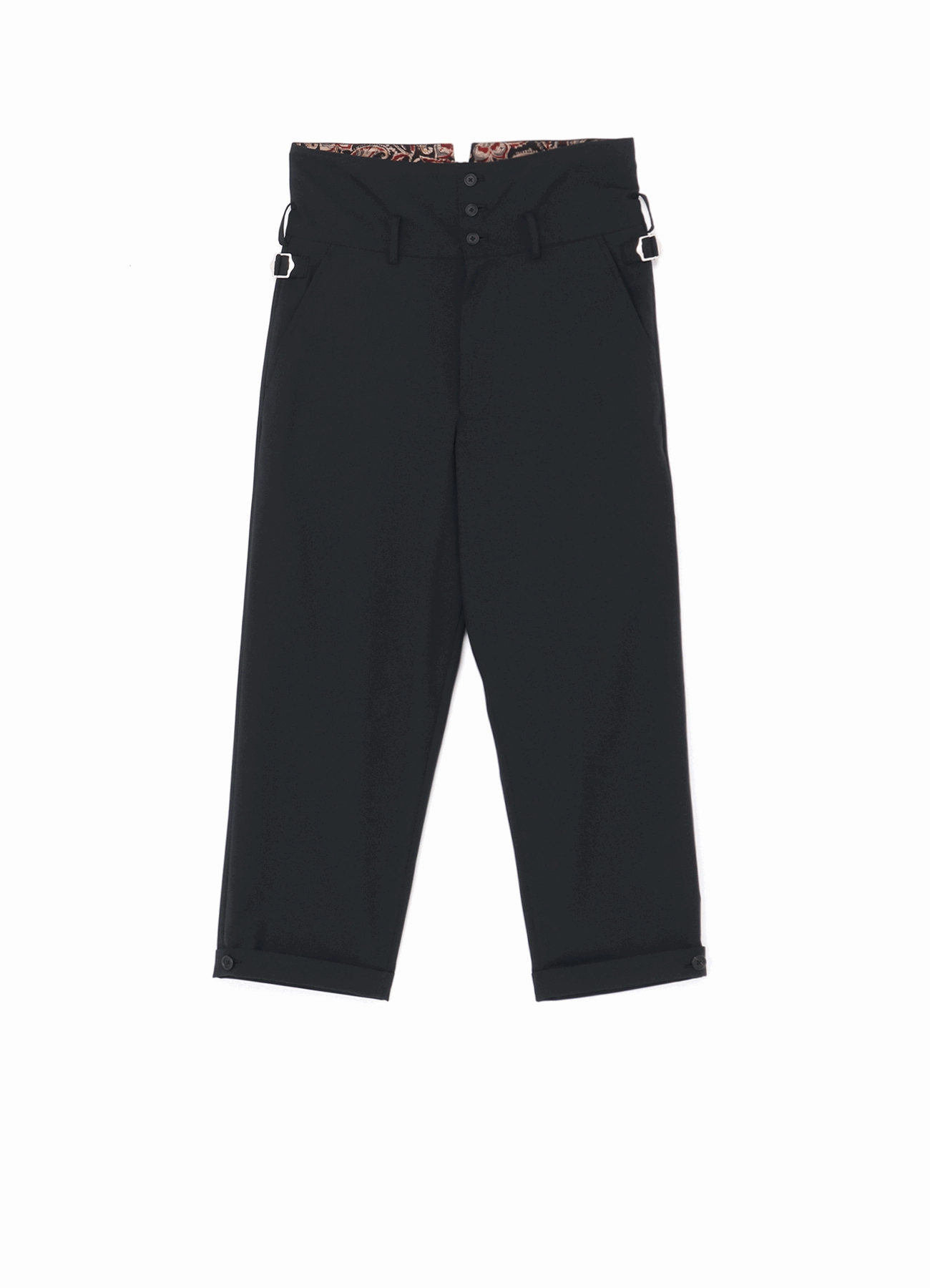 Wardrobe Essential Functional Comfort WOOL/POLYESTER TROPICAL CLOTH   INDIAN BLOCK PAISLEY PRINT THAI-STYLE PANTS