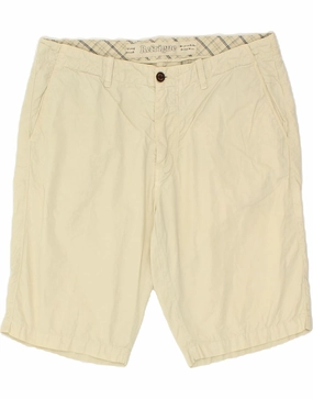 REFRIGUE Mens Chino Shorts IT 54 2XL W36  Beige Cotton Stretch Wear Day Wear