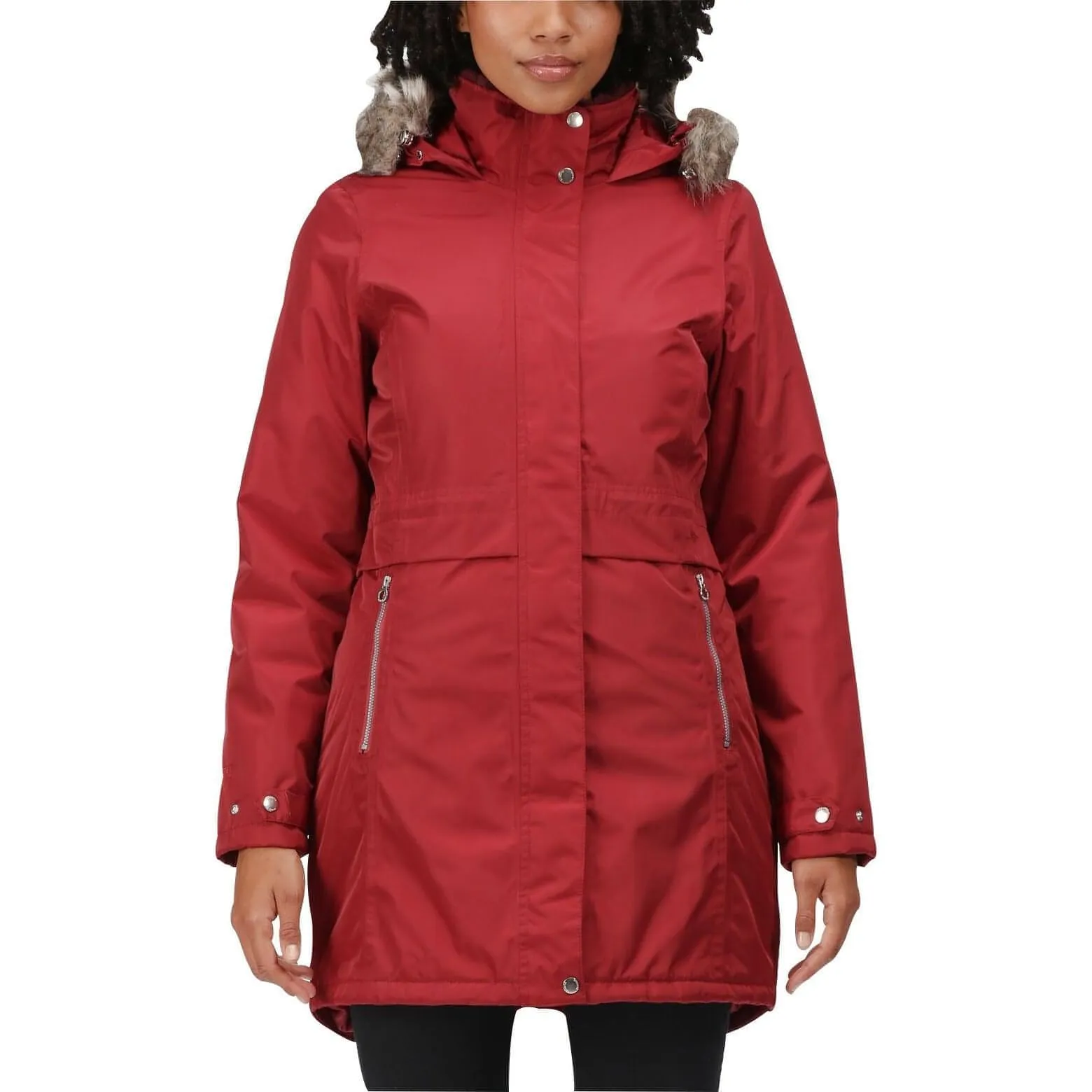 Regatta Lexis Waterproof Insulated Womens Parka Jacket - Red Tweezers Jog