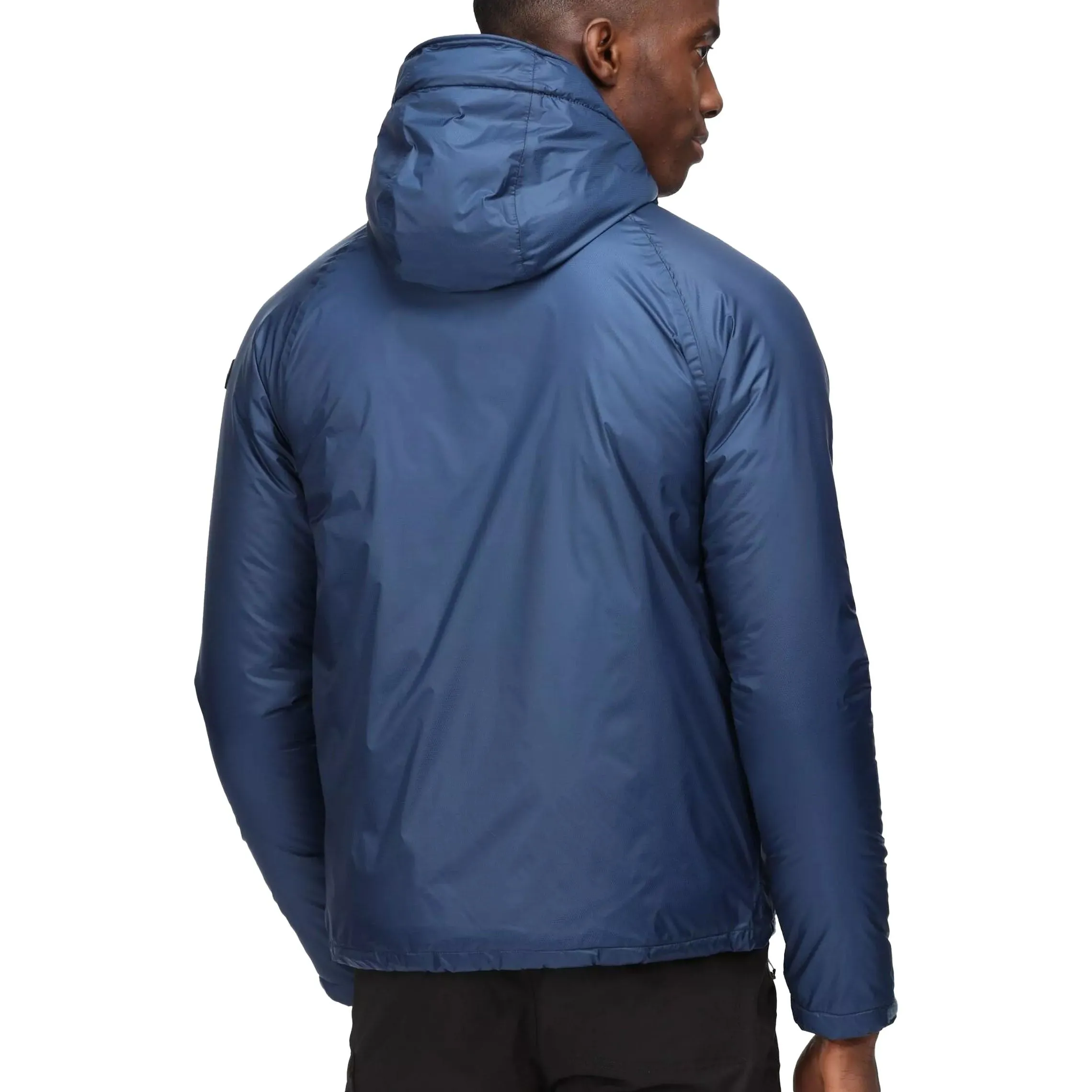 Regatta Radnor Insulated Mens Waterproof Jacket - Blue Taped Neckline Seams Storm Protection