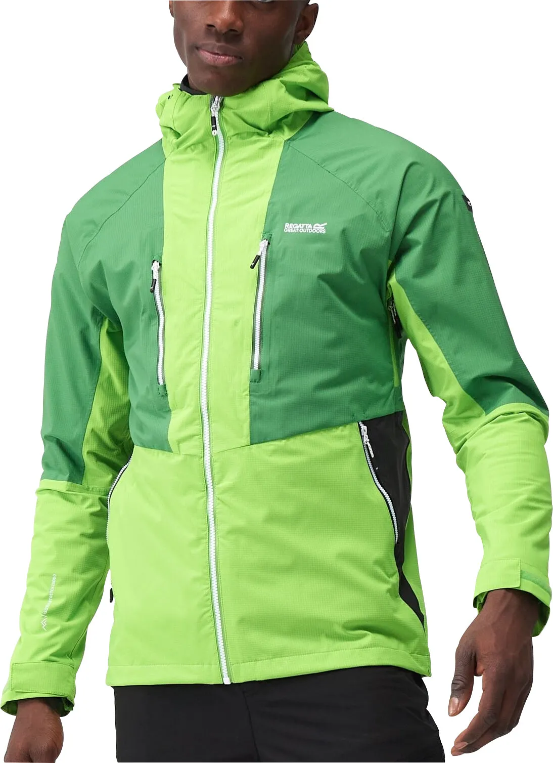Hydrostatic Rating Tested Love Regatta Sacramento IX 2 In 1 Mens Waterproof Jacket - Green