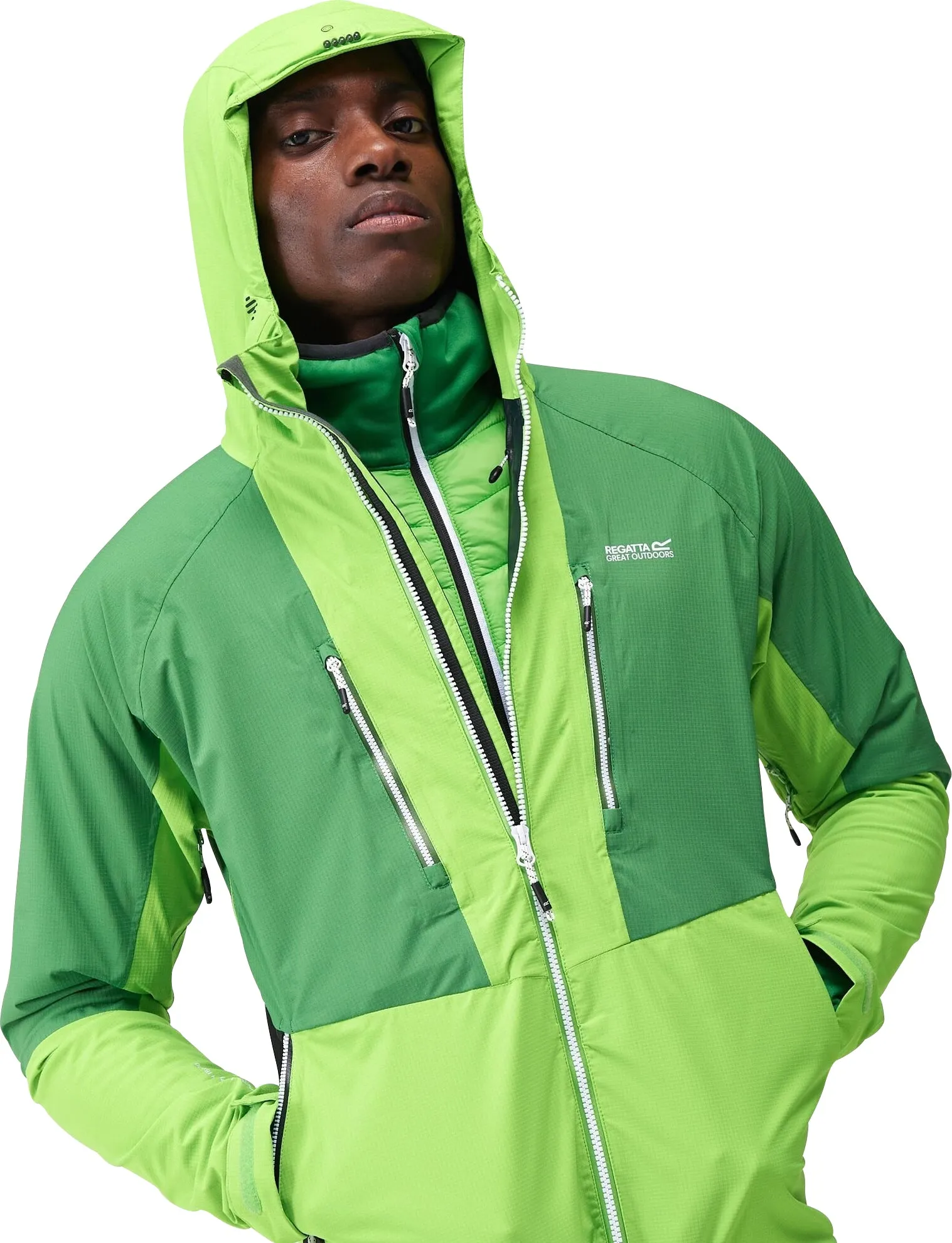 Thrive Regatta Sacramento IX 2 In 1 Mens Waterproof Jacket - Green