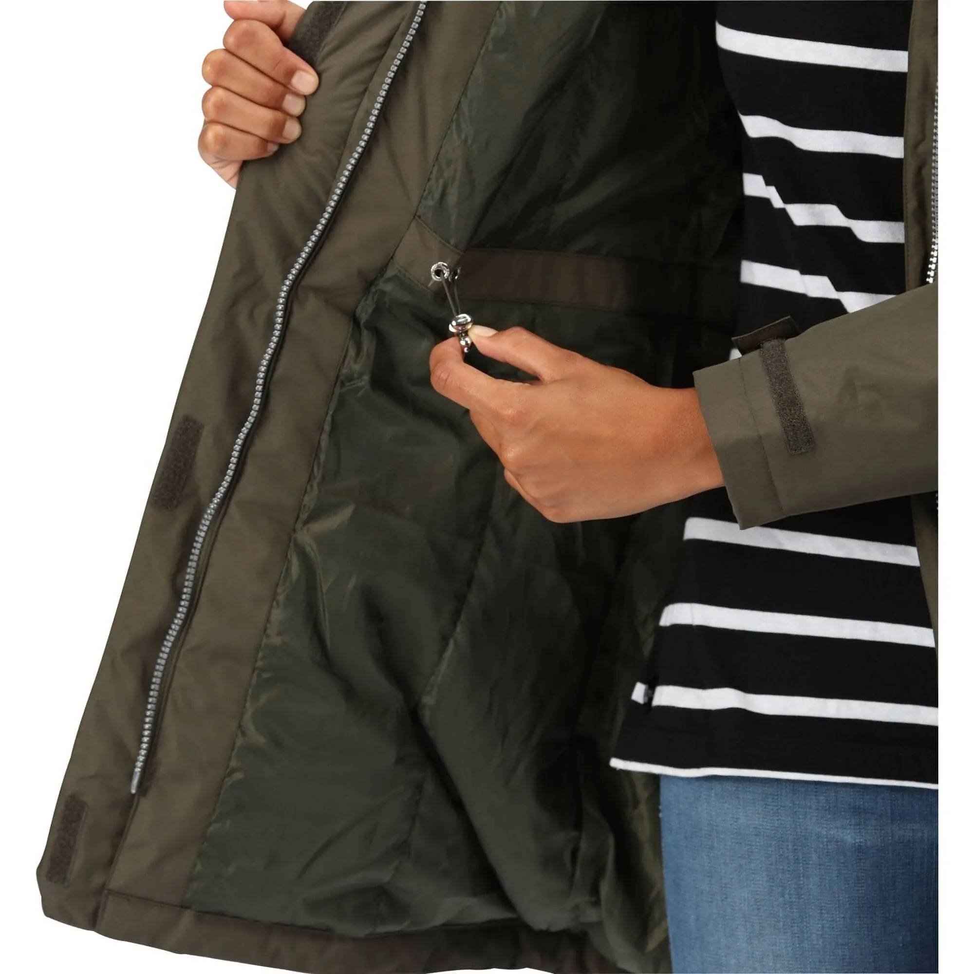 Regatta Serleena Insulated Womens Waterproof Jacket - Green Three Layer Laminate Desire