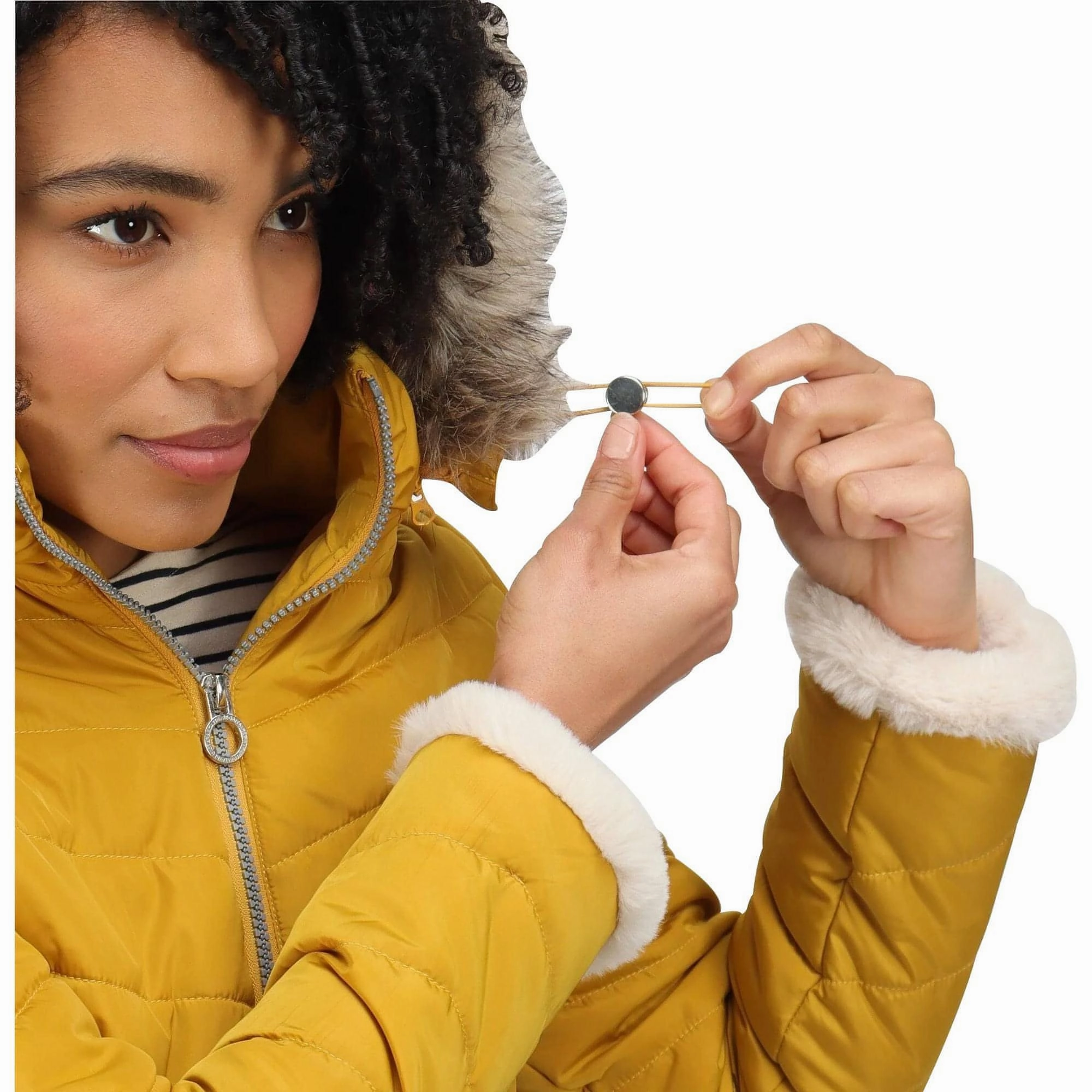 Flexible Hood Storm Protection Regatta Winslow Womens Insulated Jacket - Yellow