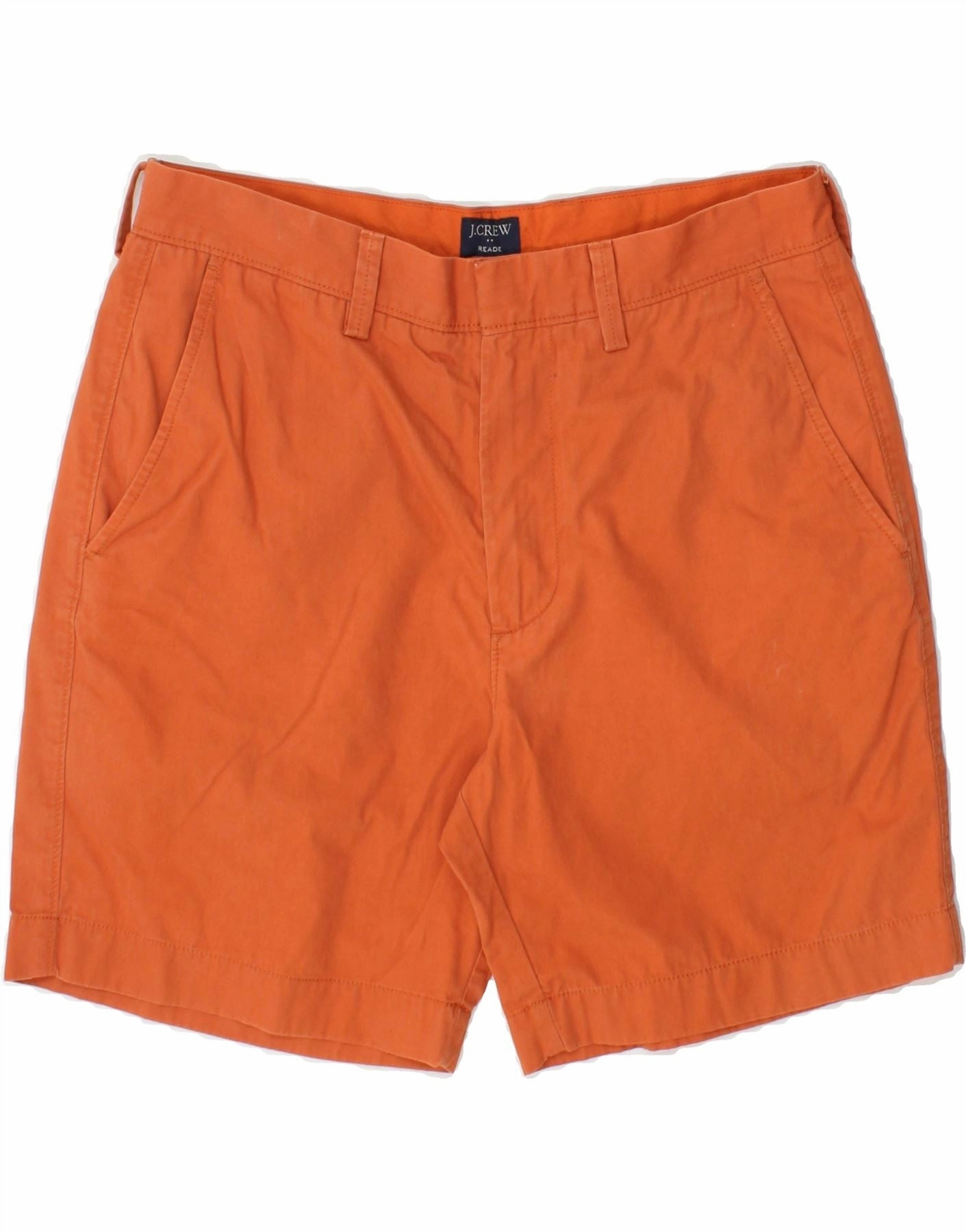 J. CREW Mens Reade Chino Shorts W31 Medium Orange Unisex Quick Drying