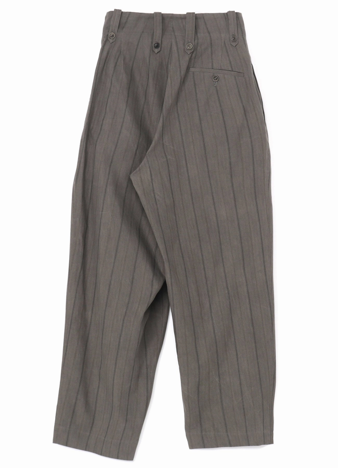 COTTON STRIPE INK DYED GURKHA PANTS Urban Look Slim Design