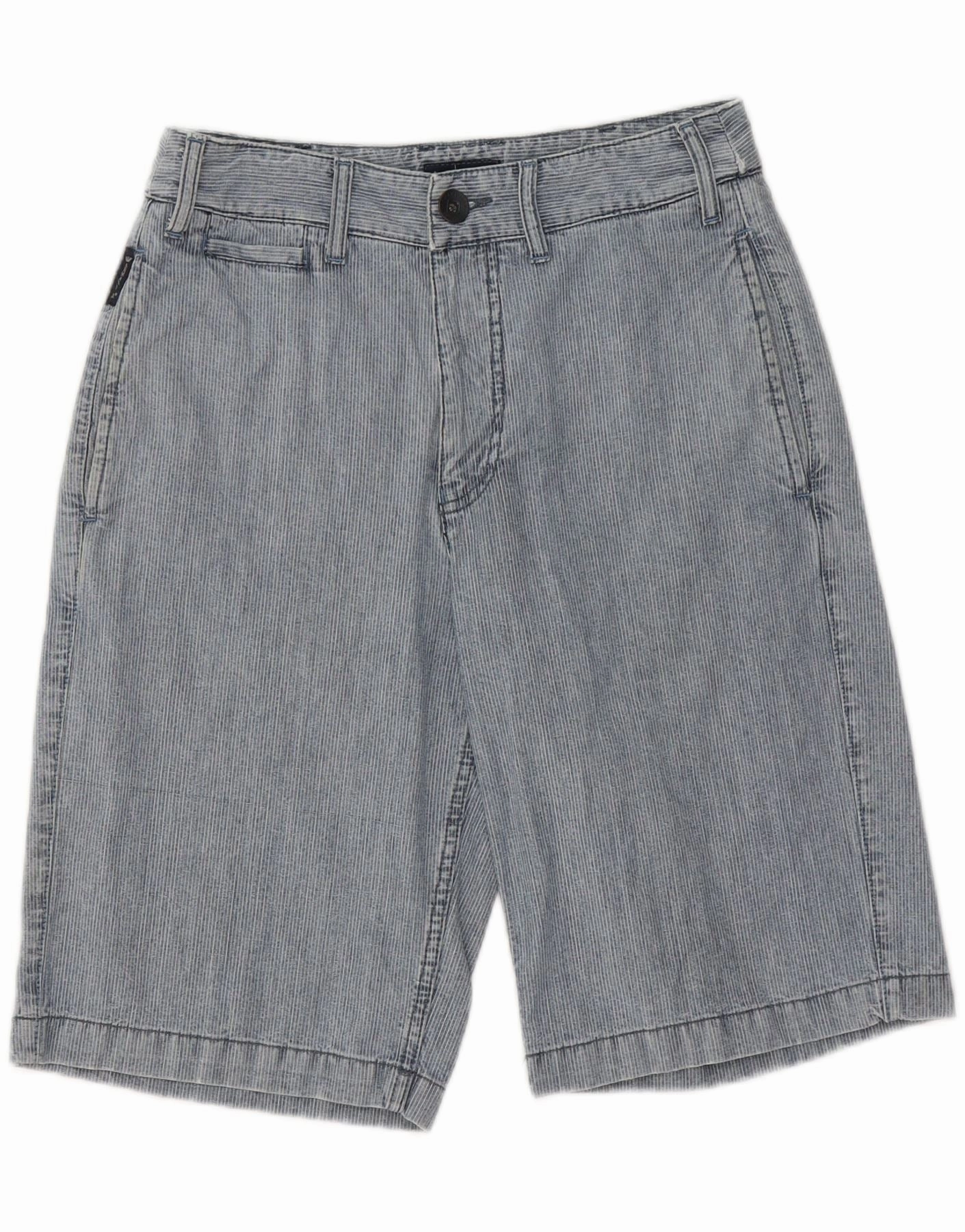 Slim Fit Wear Lounge Ready ARMANI Mens Casual Shorts EU 44 XS W28  Blue Pinstripe Cotton