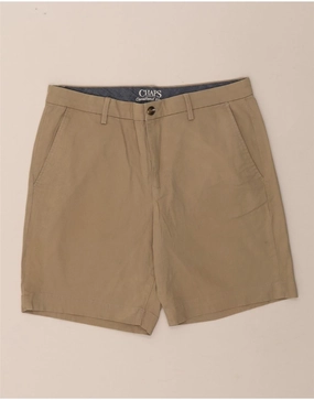 Stain Release Finish CHAPS Mens Chino Shorts W33 Medium Beige Cotton