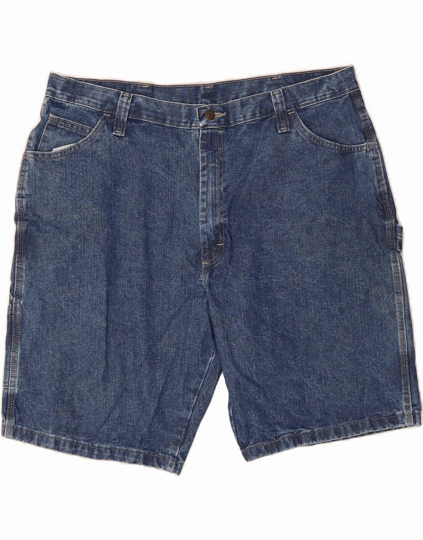 WRANGLER Mens Carpenter Cargo Denim Shorts W40 XL Blue Cotton Anti Pilling Surface date night look