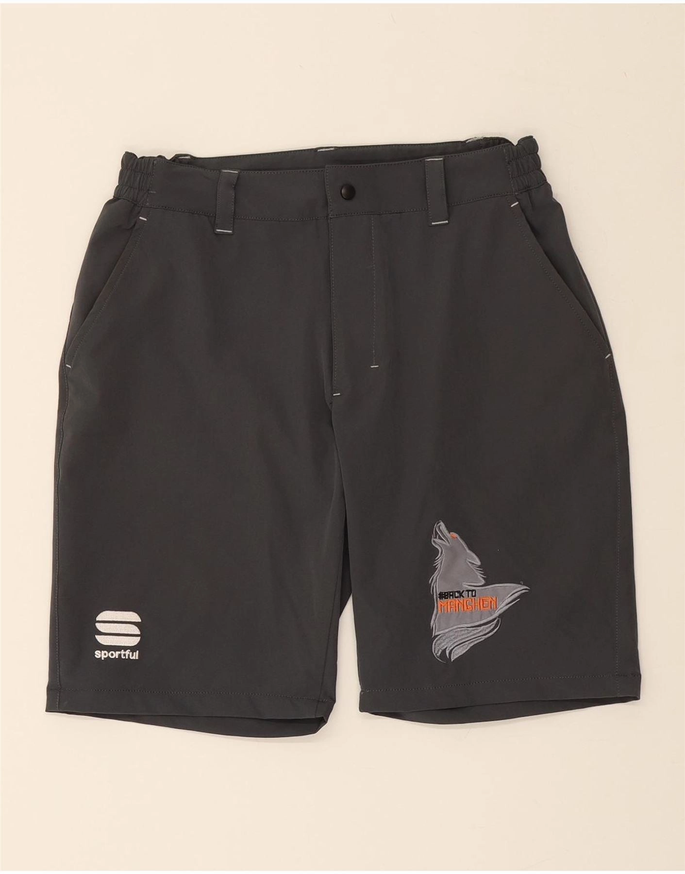 Stretch Support Breathable Material SPORTFUL Mens Chino Shorts Medium W32 Grey Polyester