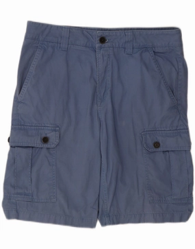 Comfort Stretch Elastic waist TIMBERLAND Mens Cargo Shorts W32 Medium Blue Cotton