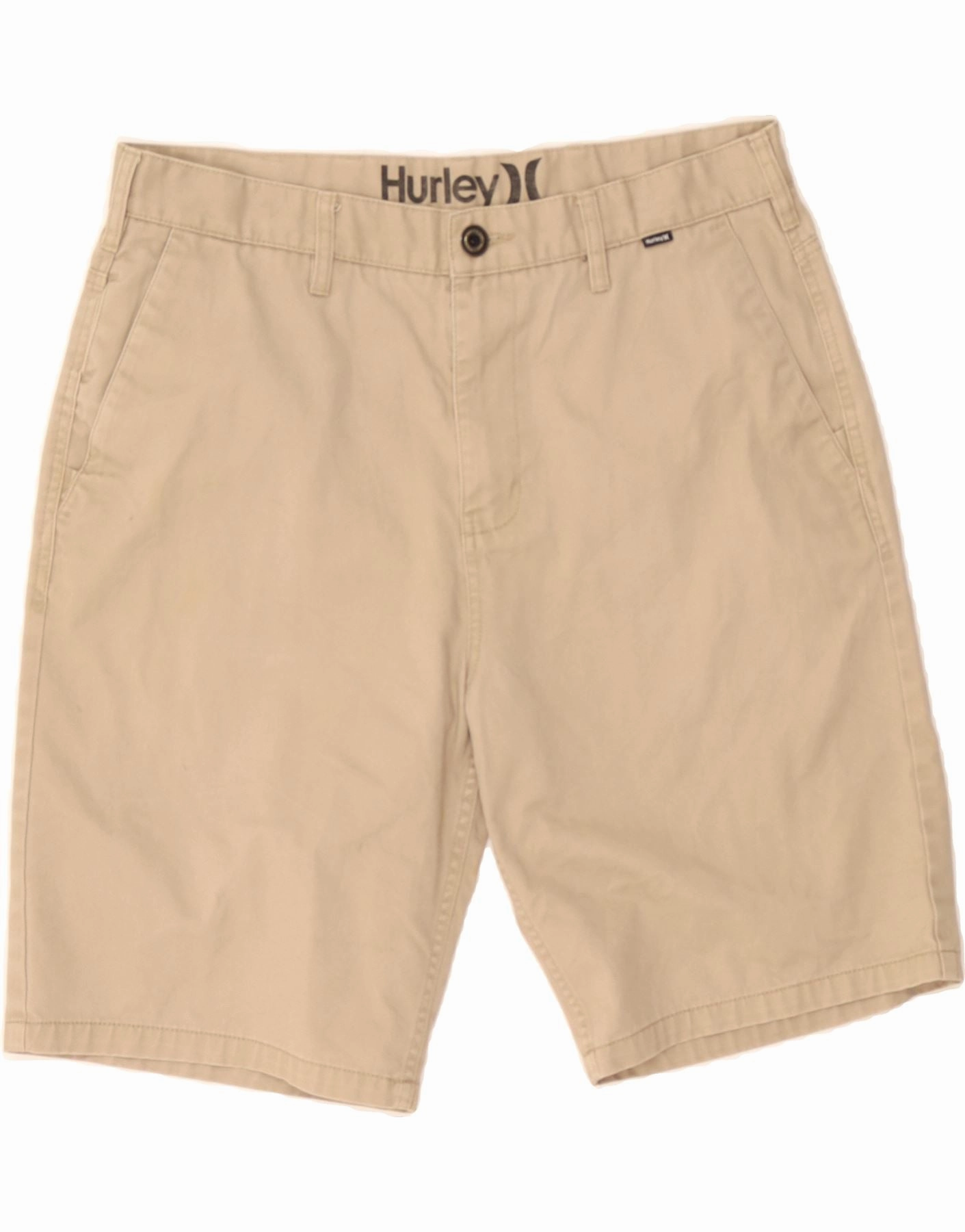 Active Performance HURLEY Mens Chino Shorts W34 Large  Beige Cotton
