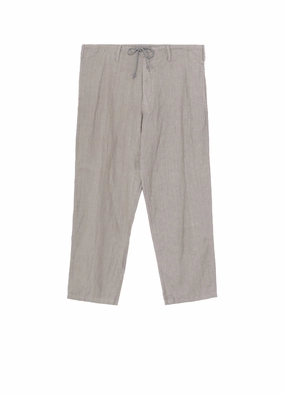 Cropped hem FlameRetardantTreatment GARMENT DYE FLAX DRAWS STRING PANTS