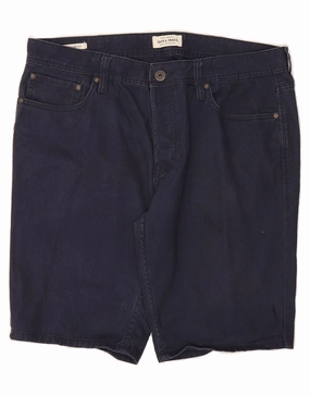 Odor Resistant Treatment JACK & JONES Mens Regular Fit Denim Shorts Large W36  Navy Blue Cotton