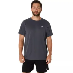ASICS Mens Silver SS Running Top budget-friendly Essential Piece