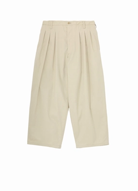 Cuffed hem T/C TWILL PANTS WITH 12-TUCKS