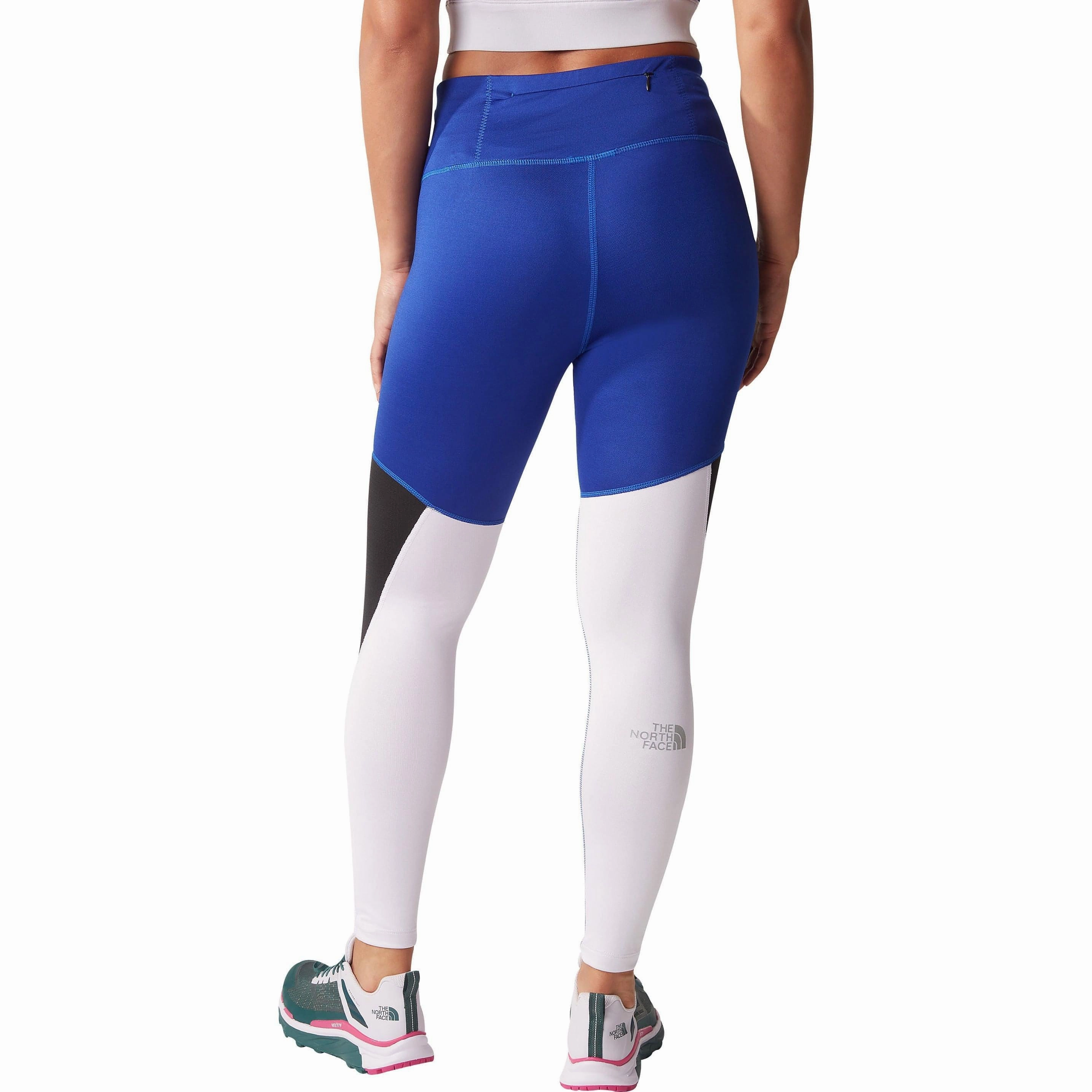 The North Face Run Womens Long Running Tights - Blue Sleek and Slim Inner Grip Band