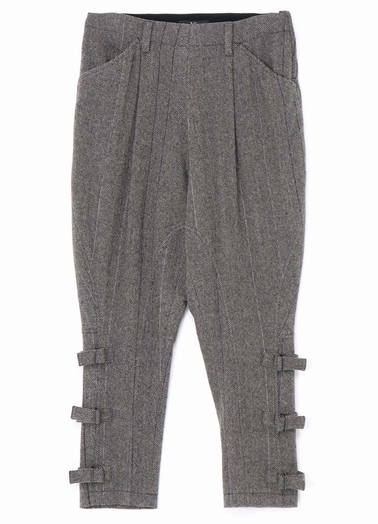 WOOL TWEED HERRINGBONE JODHPURS Slim Silhouette Fashionable Look