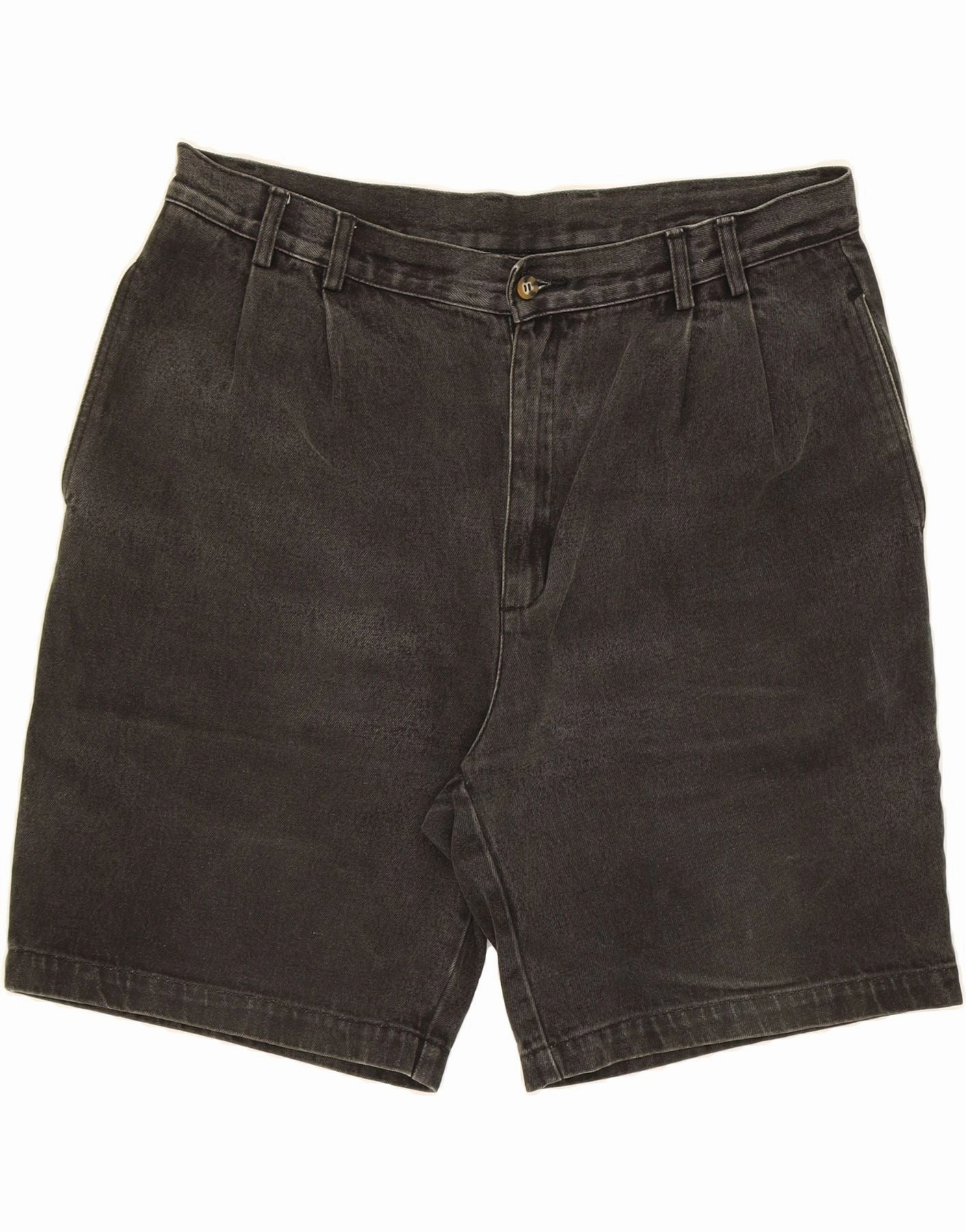 Tear Resistant Fabric Fitted Design BERTO LUCCI Mens Denim Shorts W40 XL Grey Cotton