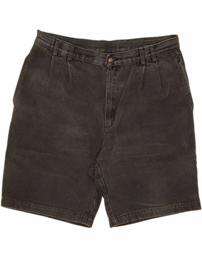 Tear Resistant Fabric Fitted Design BERTO LUCCI Mens Denim Shorts W40 XL Grey Cotton