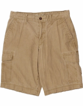 Sporty Stretch Fit dress shirt EDDIE BAUER Mens Cargo Shorts W34 Large Beige Cotton