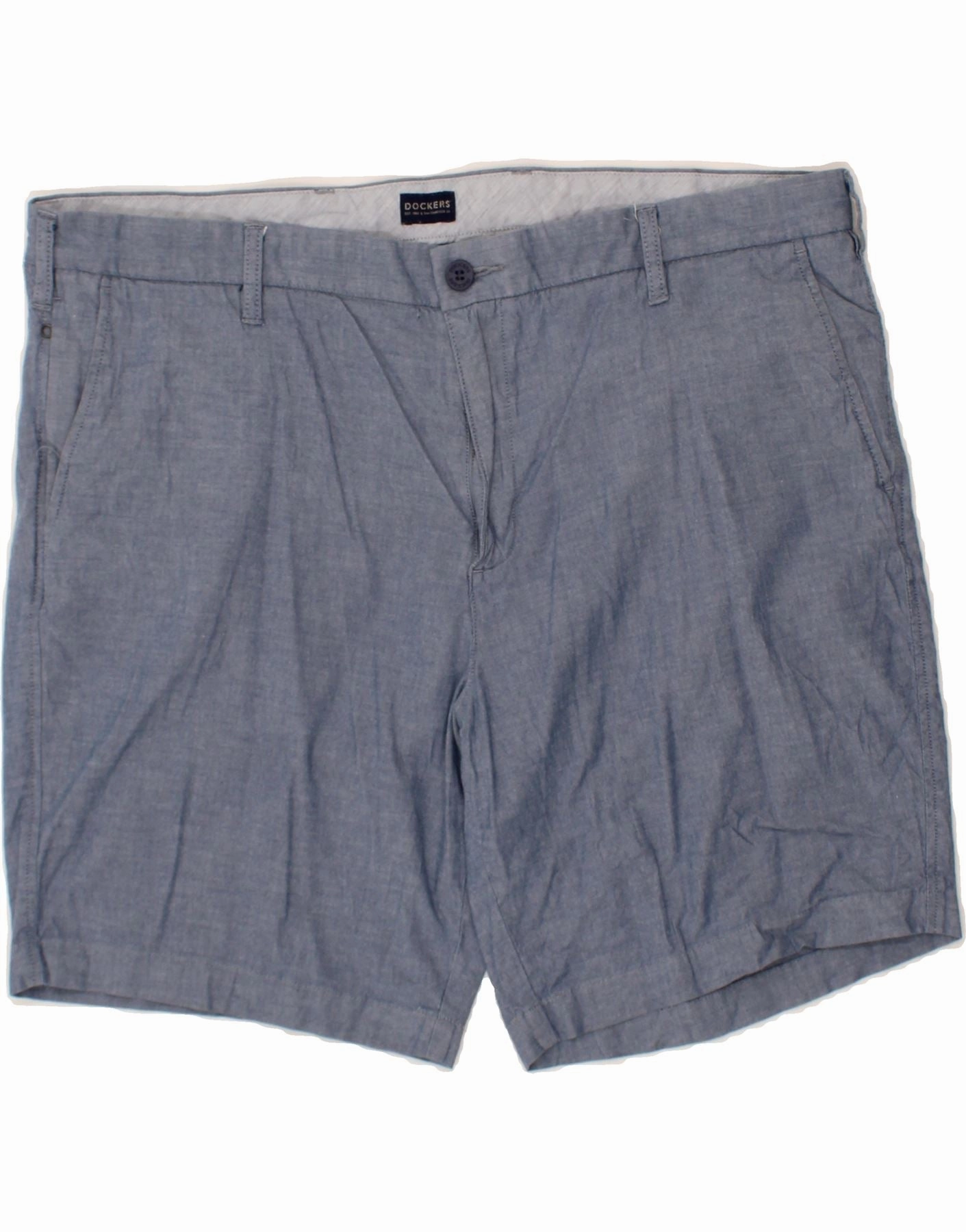 light feel Comfortable Style DOCKERS Mens Flex Chino Shorts W42 2XL Navy Blue Cotton