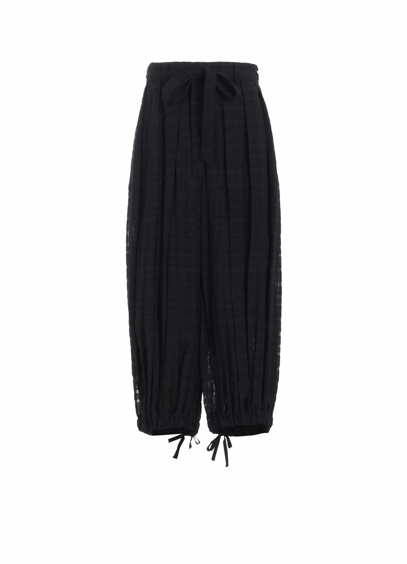 PLAID TUCKED PANTS Layer-Friendly Fit