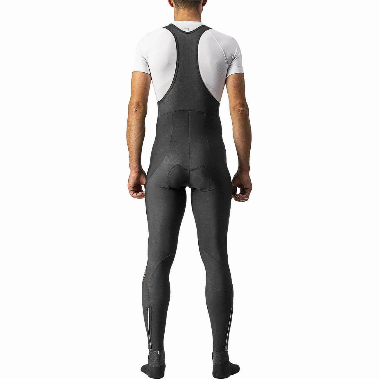 Castelli Entrata Mens Cycling Bib Tights - Black Workout Capri Leggings