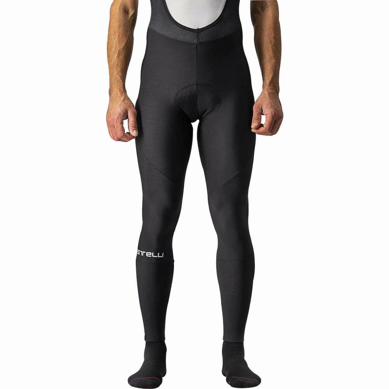 Tagless Labeling Castelli Entrata Mens Cycling Bib Tights - Black