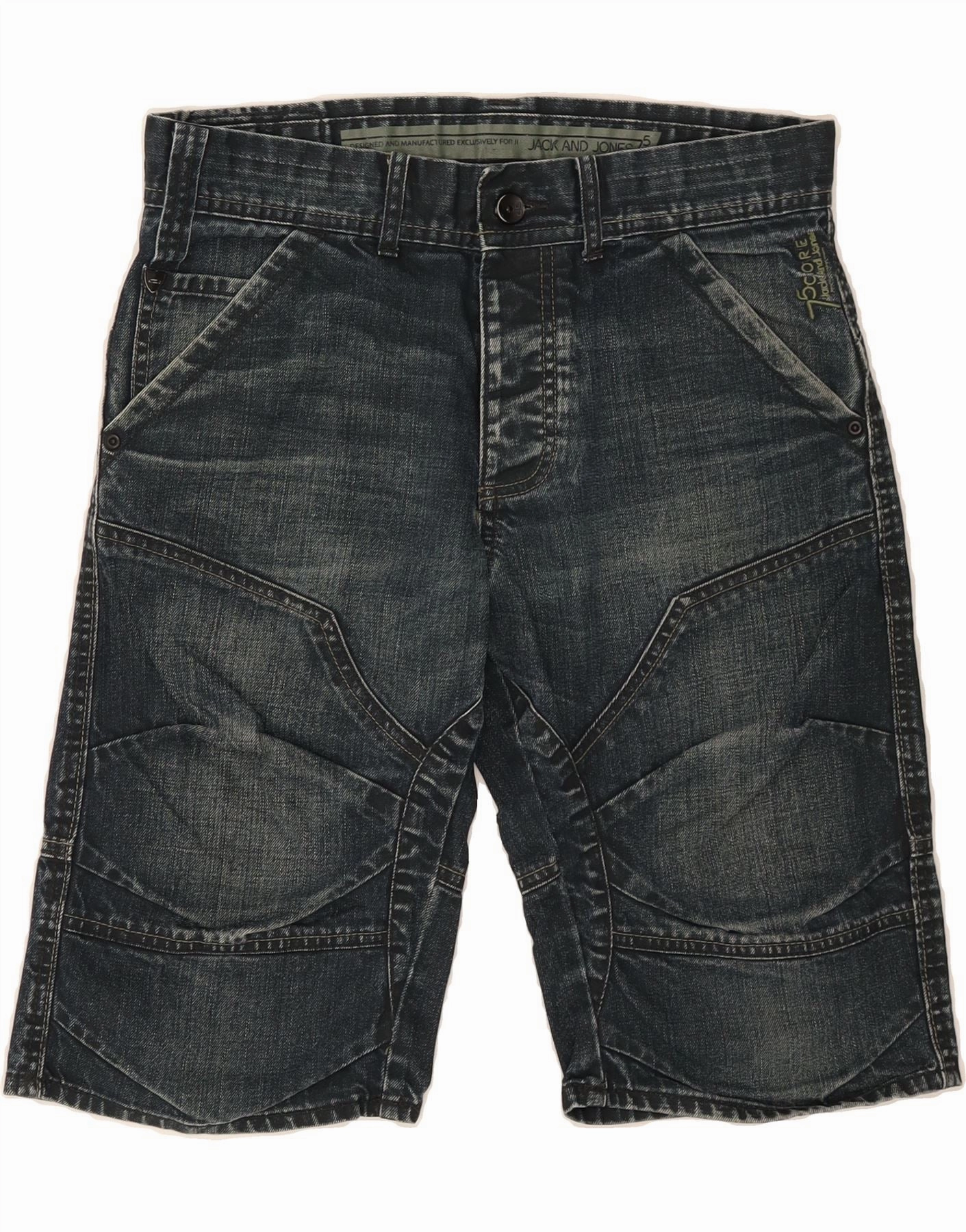 JACK & JONES Mens Denim Shorts W32 Medium  Blue Modern Design Body Friendly