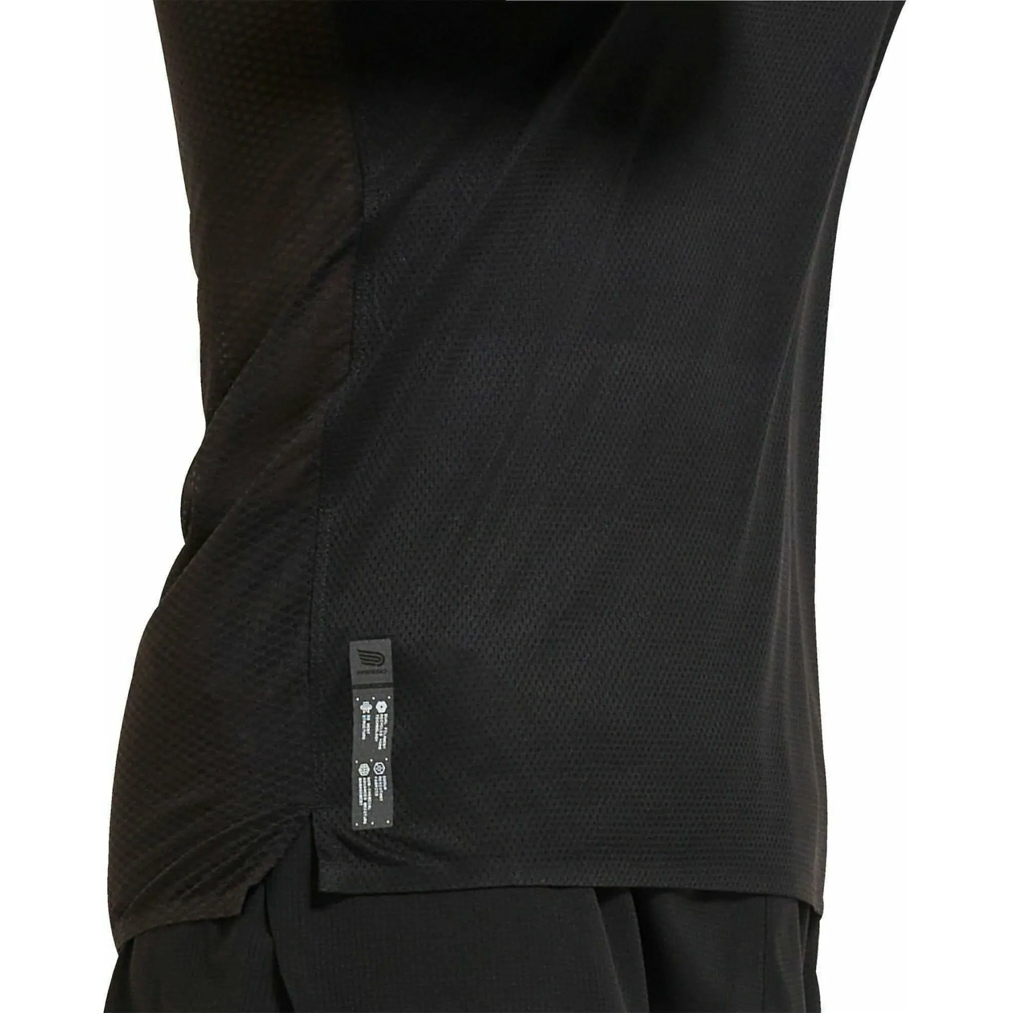 Heavyweight Weave Customizable Pressio Arahi Womens Running Vest Tank Top - Black