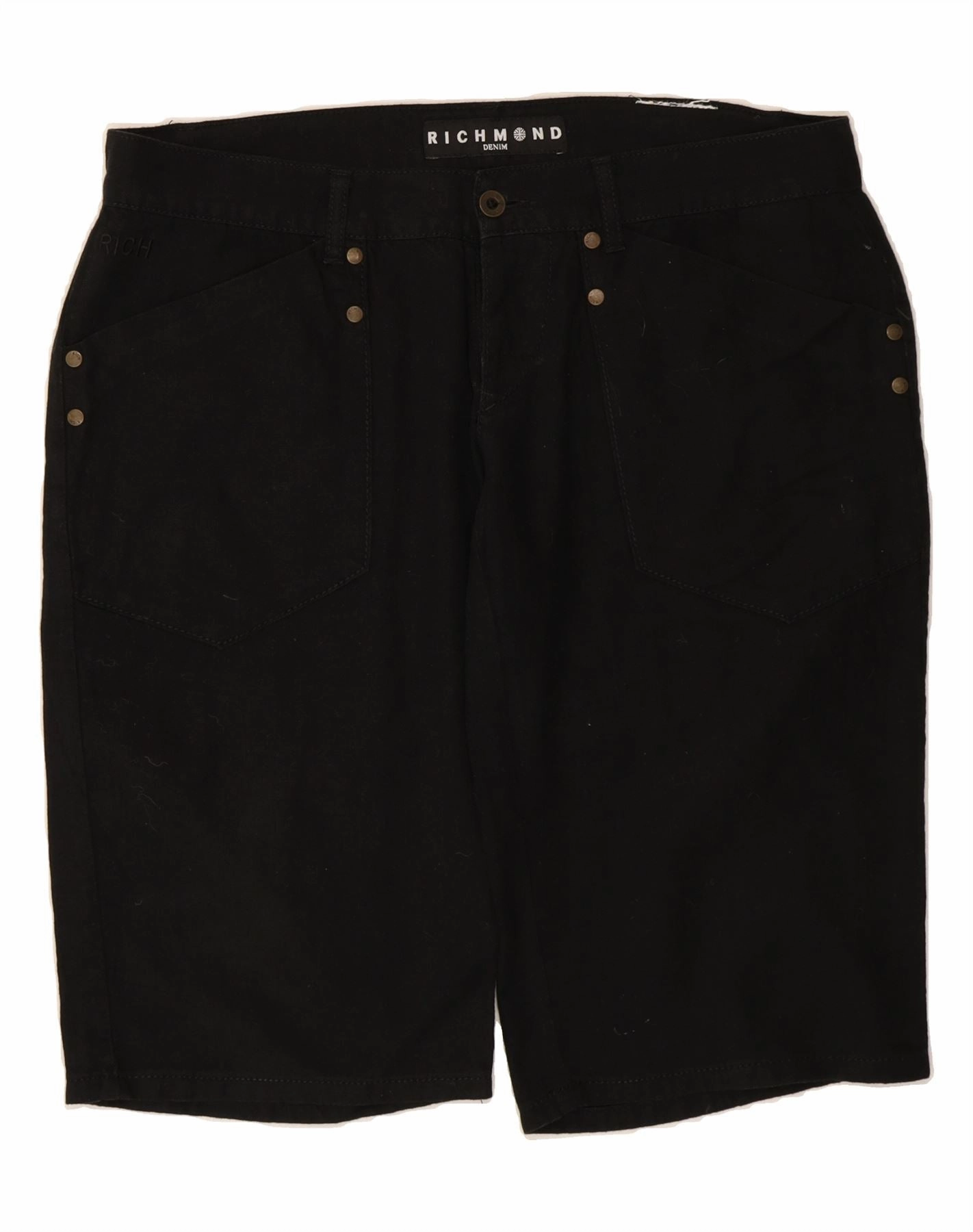 maternity option Comfortable Motion RICHMOND Mens Bermuda Shorts W34 Large Black Cotton
