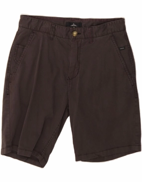 RIP CURL Mens Tailored Chino Shorts W30 Medium  Brown Cotton UV Protection Fabric