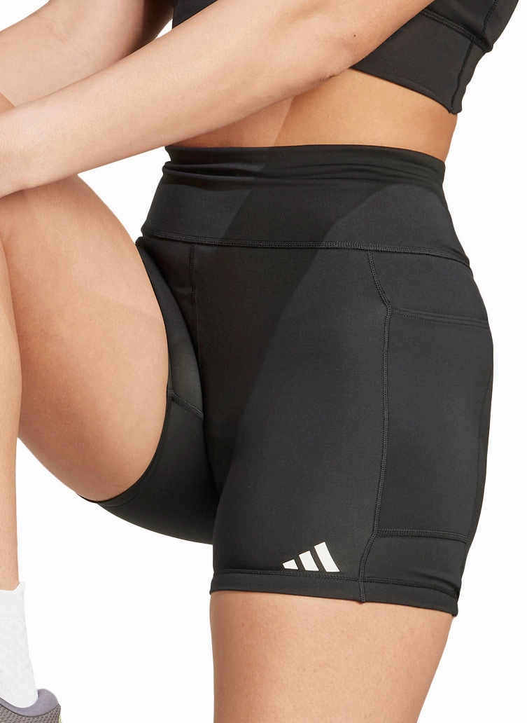 adidas Own The Run 5 Inch Womens Short Running Tights - Black Warm Weather Wear