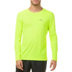 Everyday Fit Wool combination Ronhill Core Long Sleeve Mens Running Top - Yellow