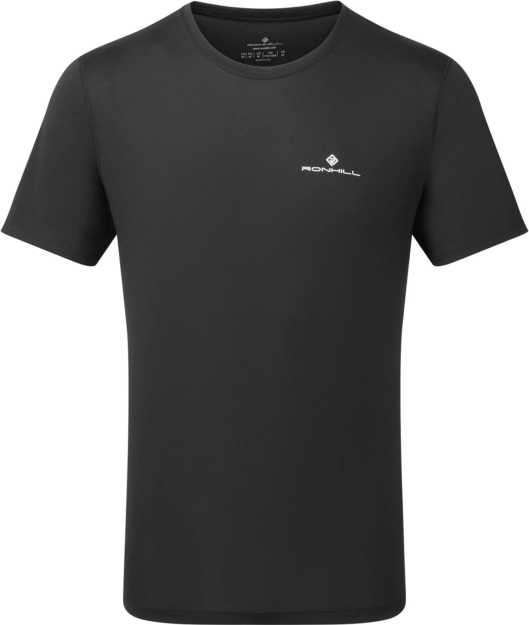 Perfect Style Stylish and Easygoing Ronhill Core Short Sleeve Mens Running Top - Black