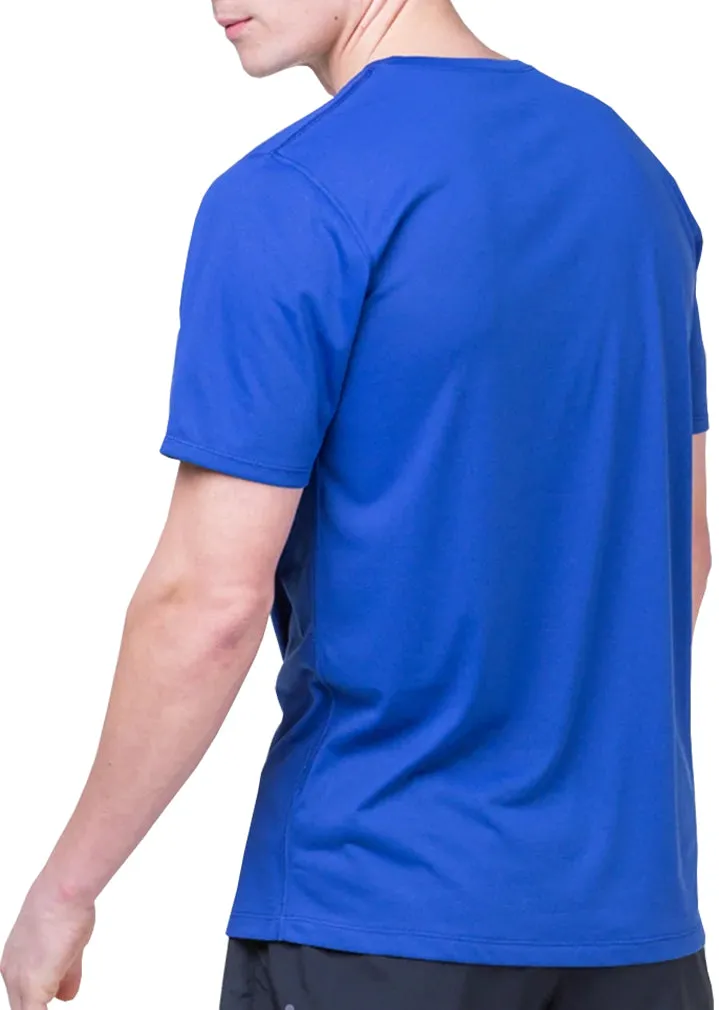 Ronhill Core Short Sleeve Mens Running Top - Blue Heathered Texture Casual Essential