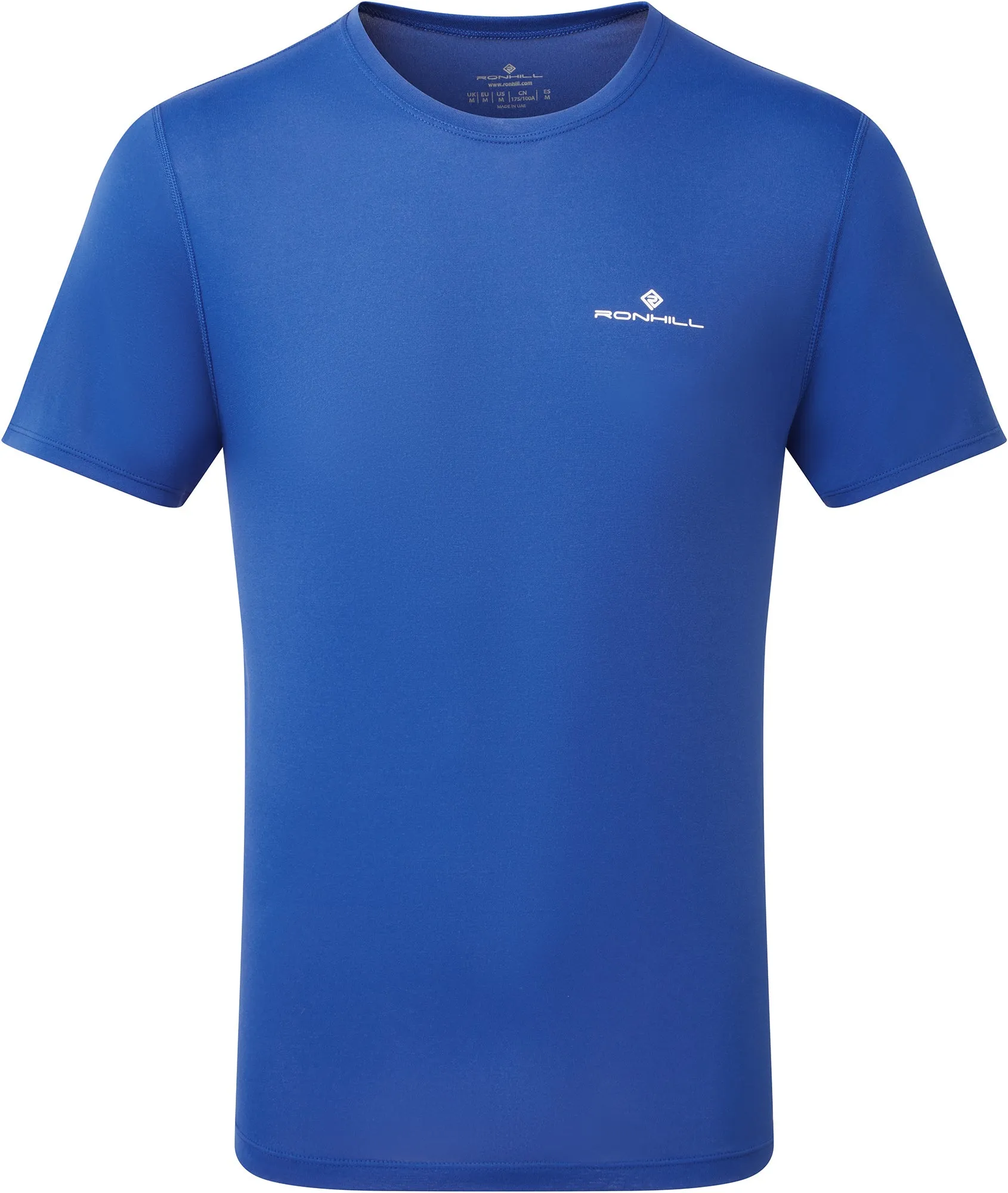 Smooth Jersey Texture Ronhill Core Short Sleeve Mens Running Top - Blue