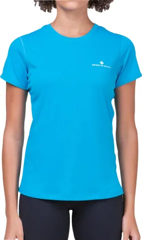 Light Outfit Stylish Essential Ronhill Core Short Sleeve Womens Running Top - Blue