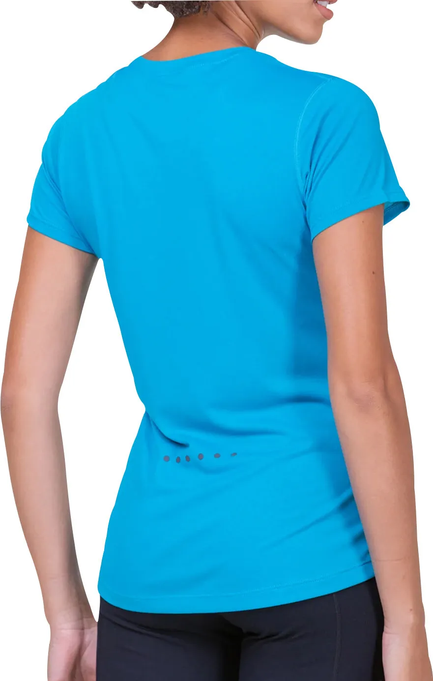 Ronhill Core Short Sleeve Womens Running Top - Blue PreShrunkCotton