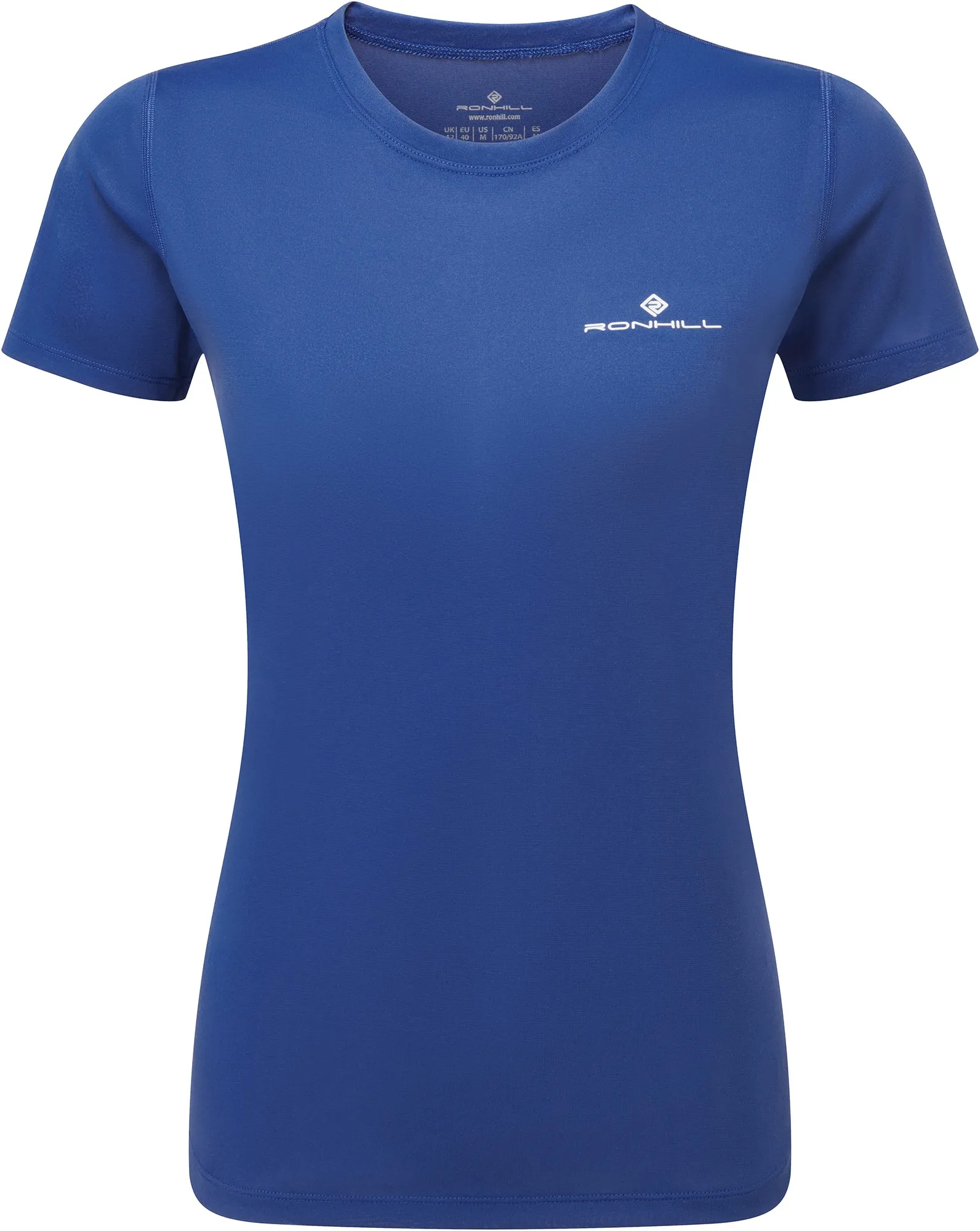 Comfort and Fit Ultra Soft Texture Ronhill Core Short Sleeve Womens Running Top - Blue
