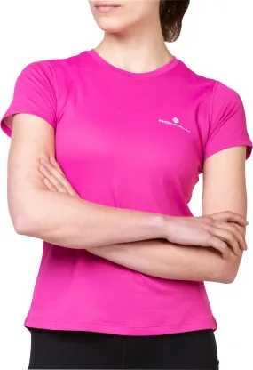 Ronhill Core Short Sleeve Womens Running Top - Pink Everyday Style Trend